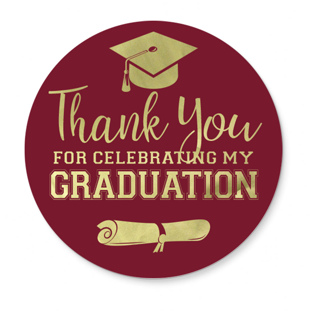 Clase de fiesta de graduación de 2024: etiquetas adhesivas de agradecimiento, 11 colores escolares, 40 pegatinas
