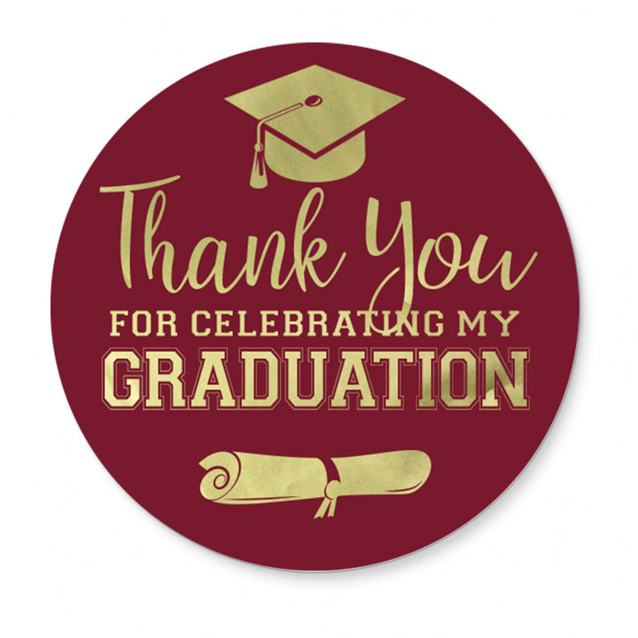 Clase de fiesta de graduación de 2024: etiquetas adhesivas de agradecimiento, 11 colores escolares, 40 pegatinas