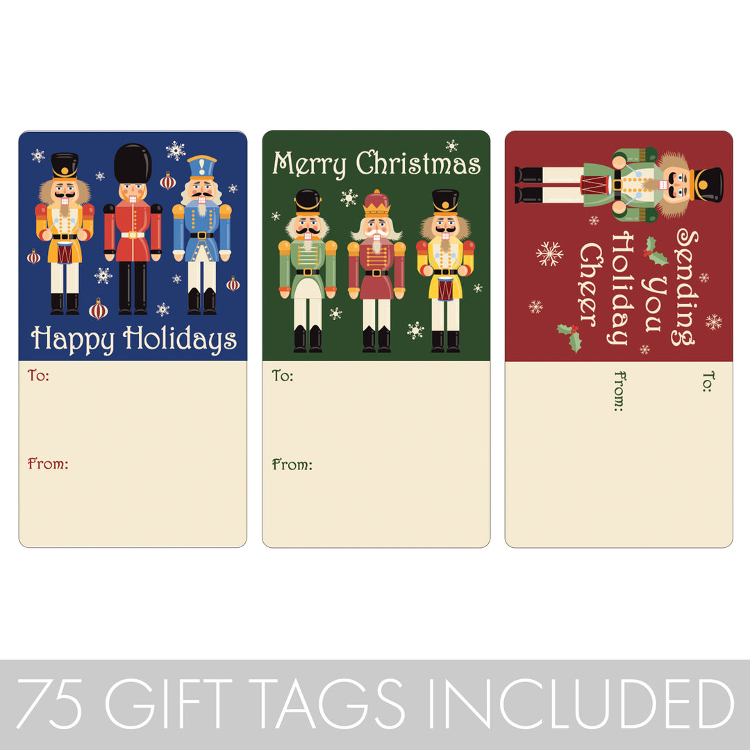 Christmas Gift Tag Stickers: Nutcracker - 75 Stickers