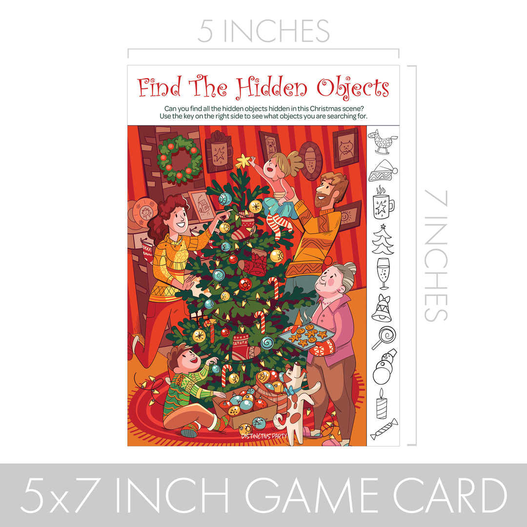 Christmas Cheer: Christmas Party Game Bundle- Hidden Objects, Matching, Maze, Connect the Dots - Preschool - 4 Game Bundle for 25 Kids