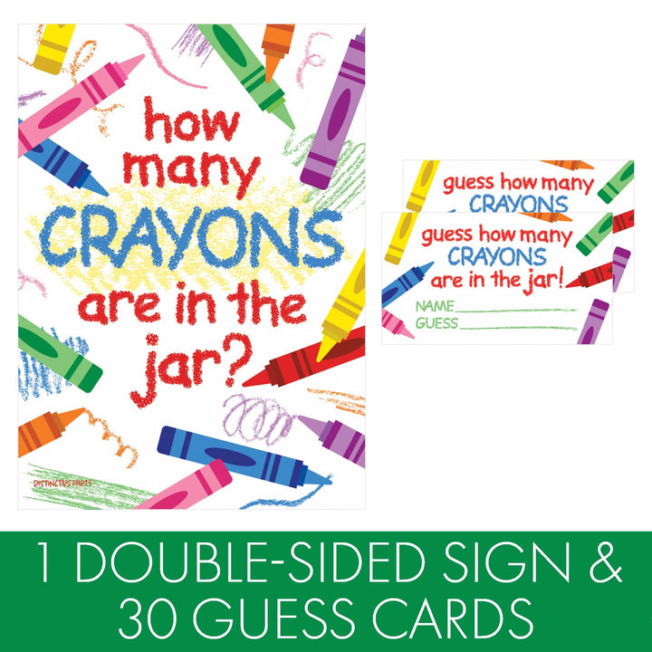 Back to School Party Game: Guess How Many Crayons in the Jar Game