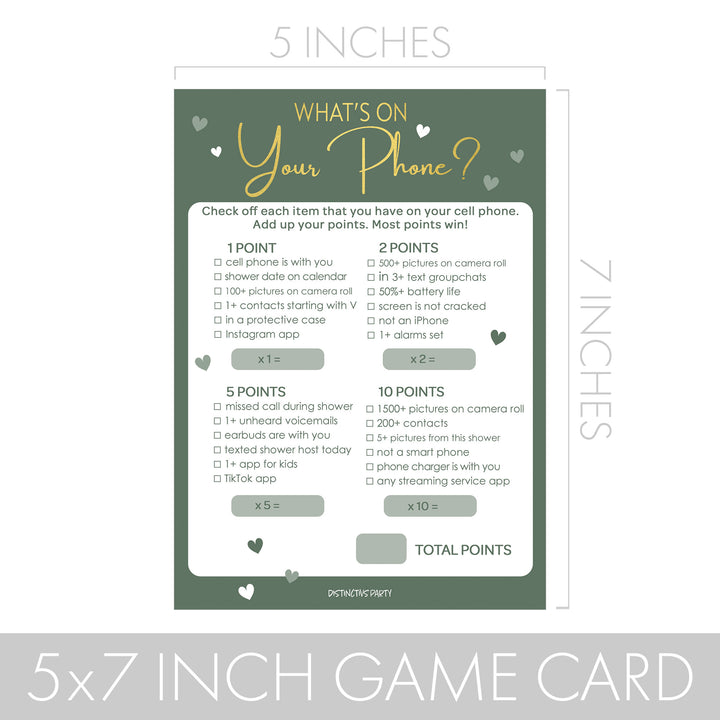 Sweet Baby Gender Neutral: Green- Baby Shower Game Bundle - Guess Who: Mommy or Daddy, All Things Baby, What's On Your Phone & Word Scramble - 4 Games for 20 Players - 40 Dual Sided Cards (Copy)