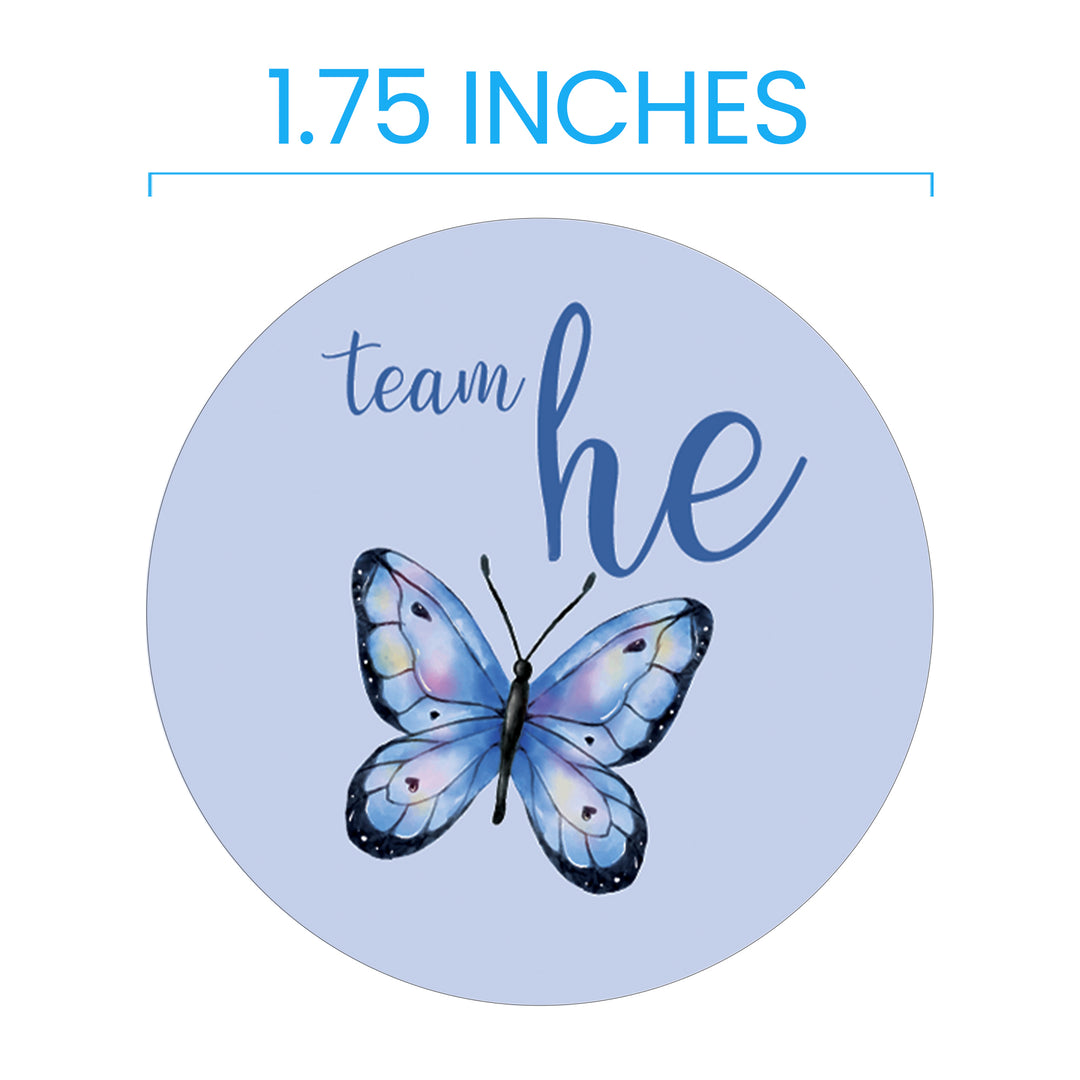 Butterfly on the Way: Gender Reveal Party - Girl or Boy  - 40 Stickers