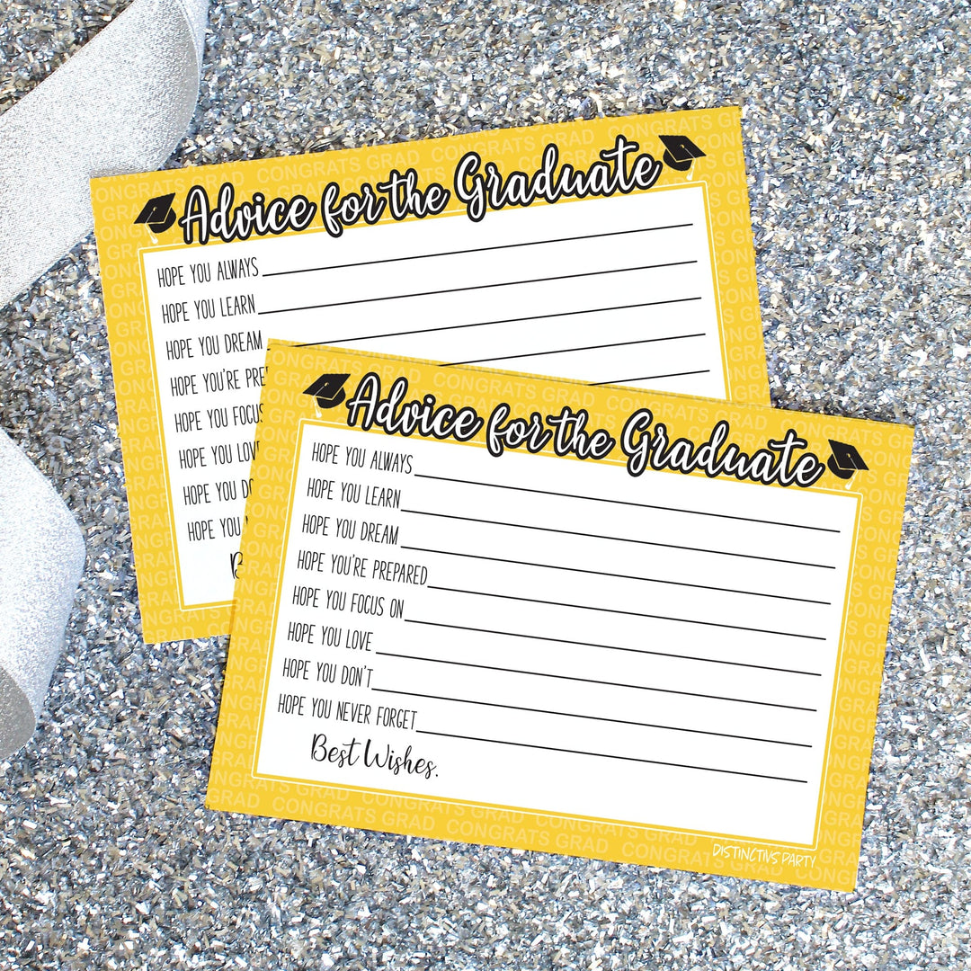 grad party advice cards Graduation Party Class of 2024: Graduation Advice Cards – 11 School Colors