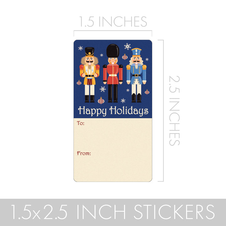 Christmas Gift Tag Stickers: Nutcracker - 75 Stickers