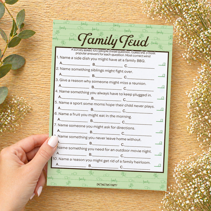 Family Reunion: Party Game Bundle - Family Trivia, Most Likely To, Family Feud & Find the Family Member - 4 Games for 20 Players - 40 Dual Sided Cards