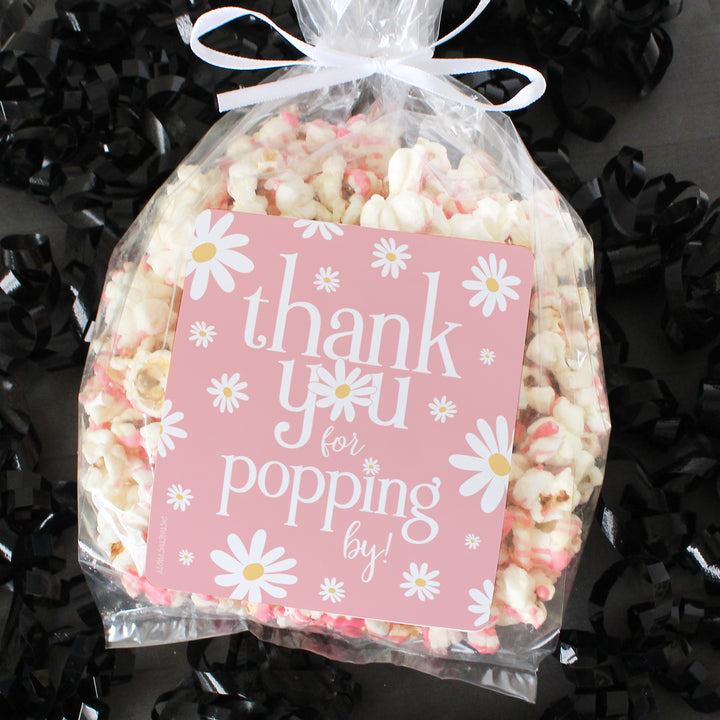 Darling Daisy - 1st Birthday: Popcorn, Chip Bag, and Snack Bag Stickers - 32 Stickers