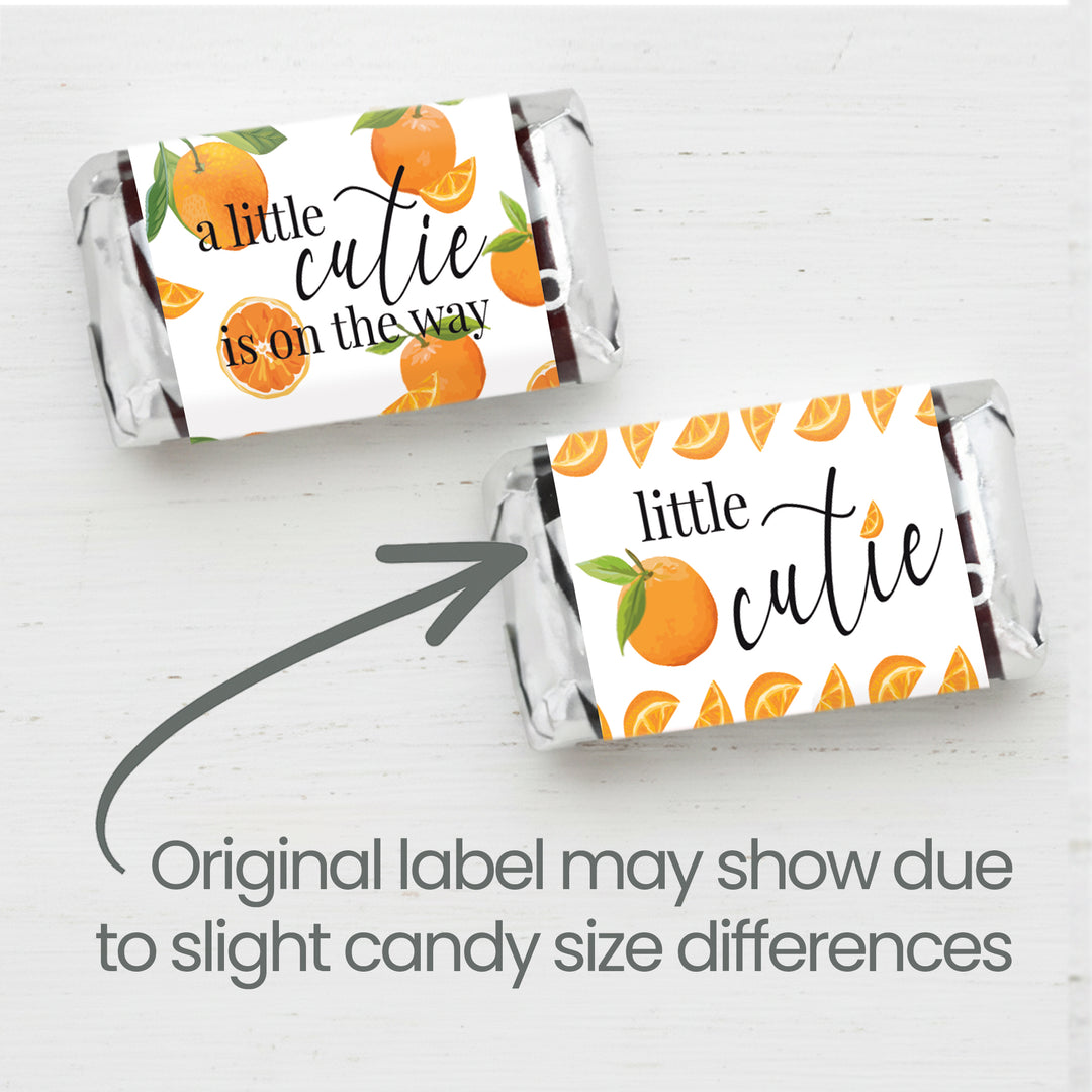 Little Cutie: Baby Shower - Hershey's Miniatures Candy Bar Wrappers Stickers - 42 Stickers