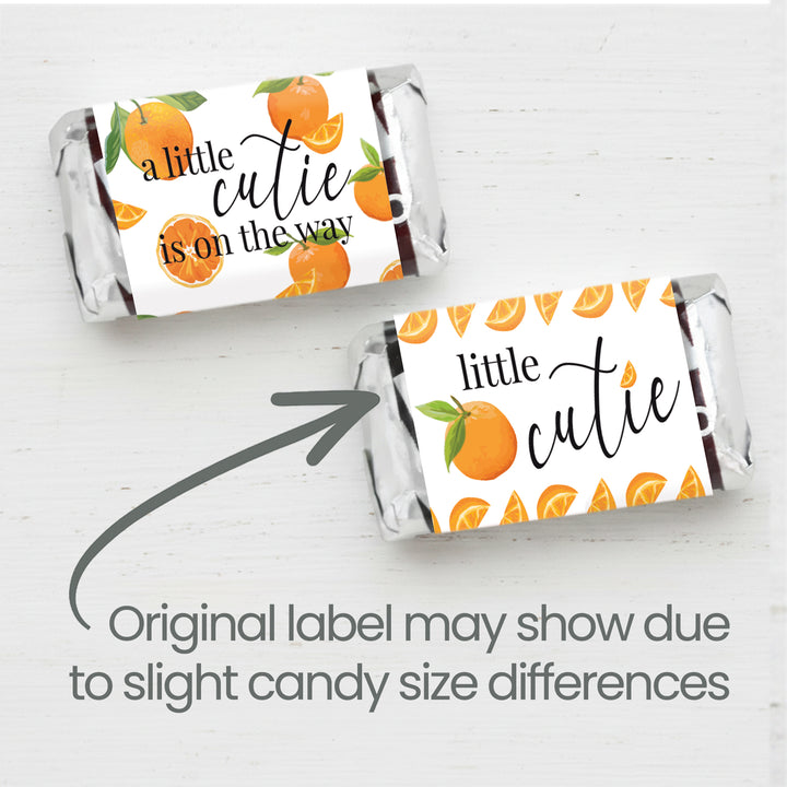 Little Cutie: Baby Shower - Hershey's Miniatures Candy Bar Wrappers Stickers - 42 Stickers