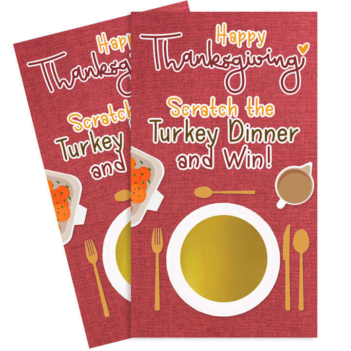 Turkey Day: Thanksgiving  Scratch Off Game Cards - 28 Scratchers