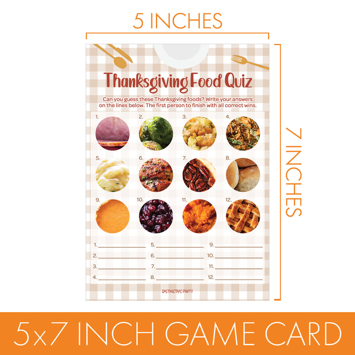 Thanksgiving Party Game Bundle - Emoji Guessing Game and Thanksgiving Food Quiz - 25 Dual-Sided Cards