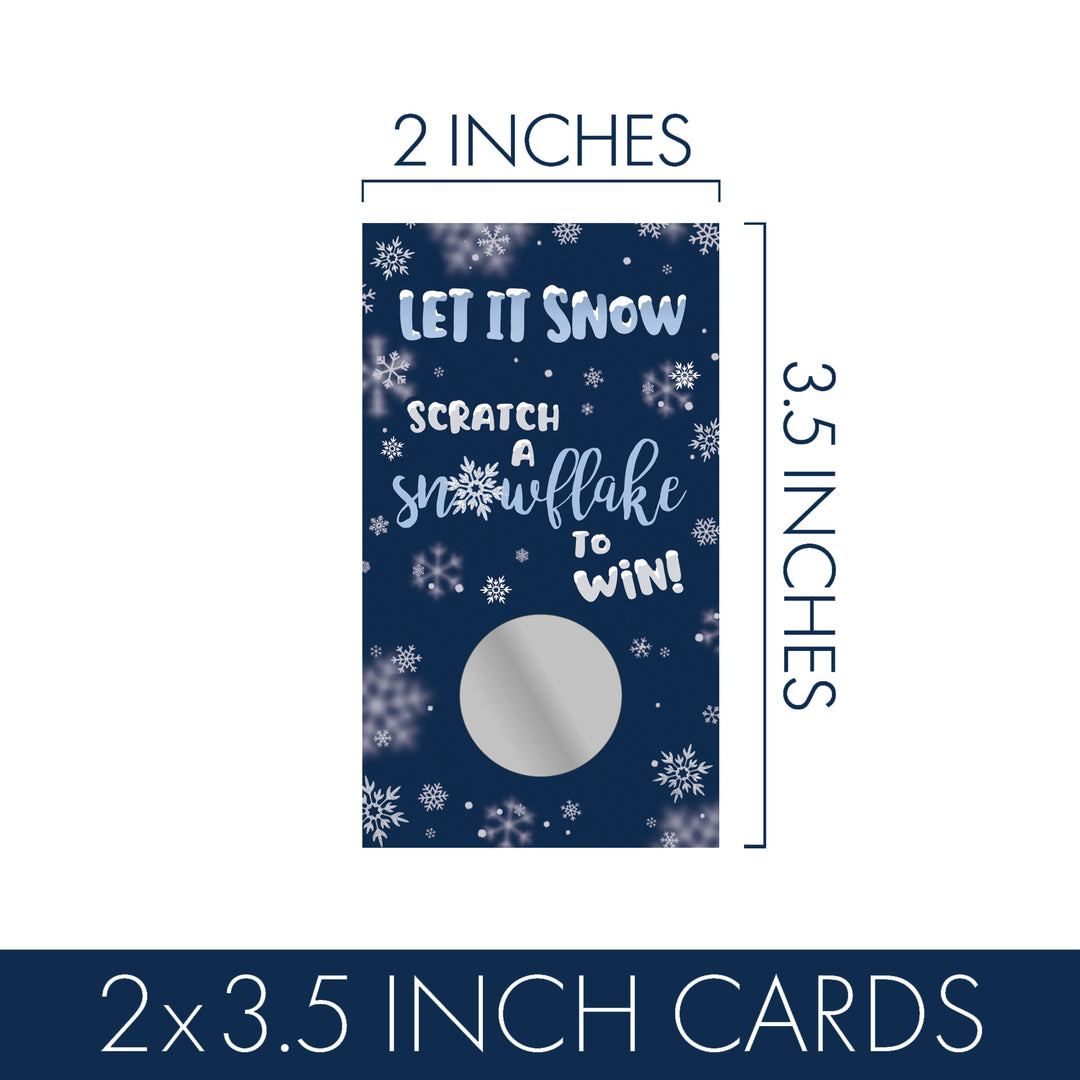 Snowflake Scratch Off Winter Party Game - 30 Game Cards