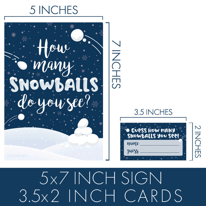 Winter Game: Blue Snowflakes - How Many Snowballs Holiday Guessing Game