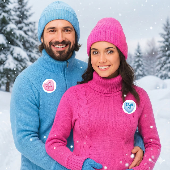 Valentine's Day Gender Reveal Stickers:  What Will Our Little Sweetheart Be Gender Reveal - 40 Stickers