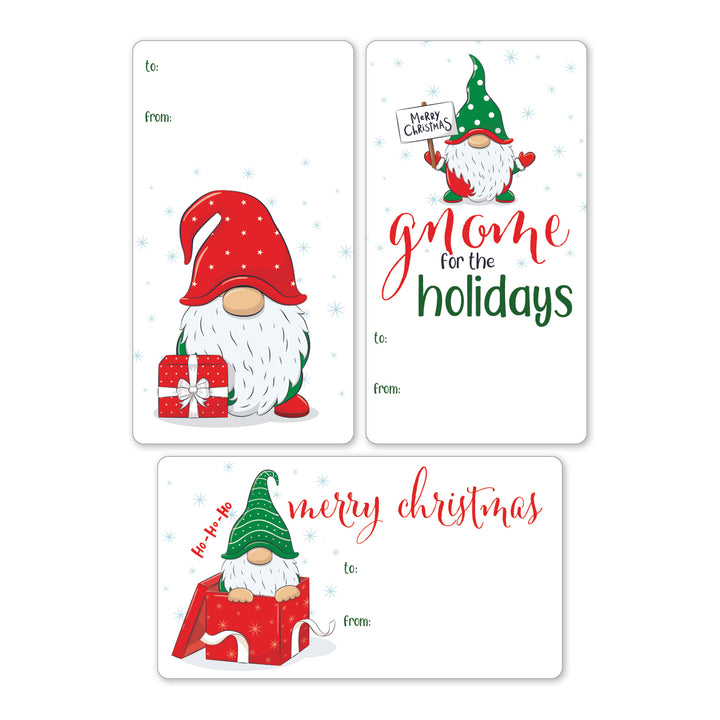 Christmas Gift Tag Stickers: Cute Gnomes - 42 Stickers