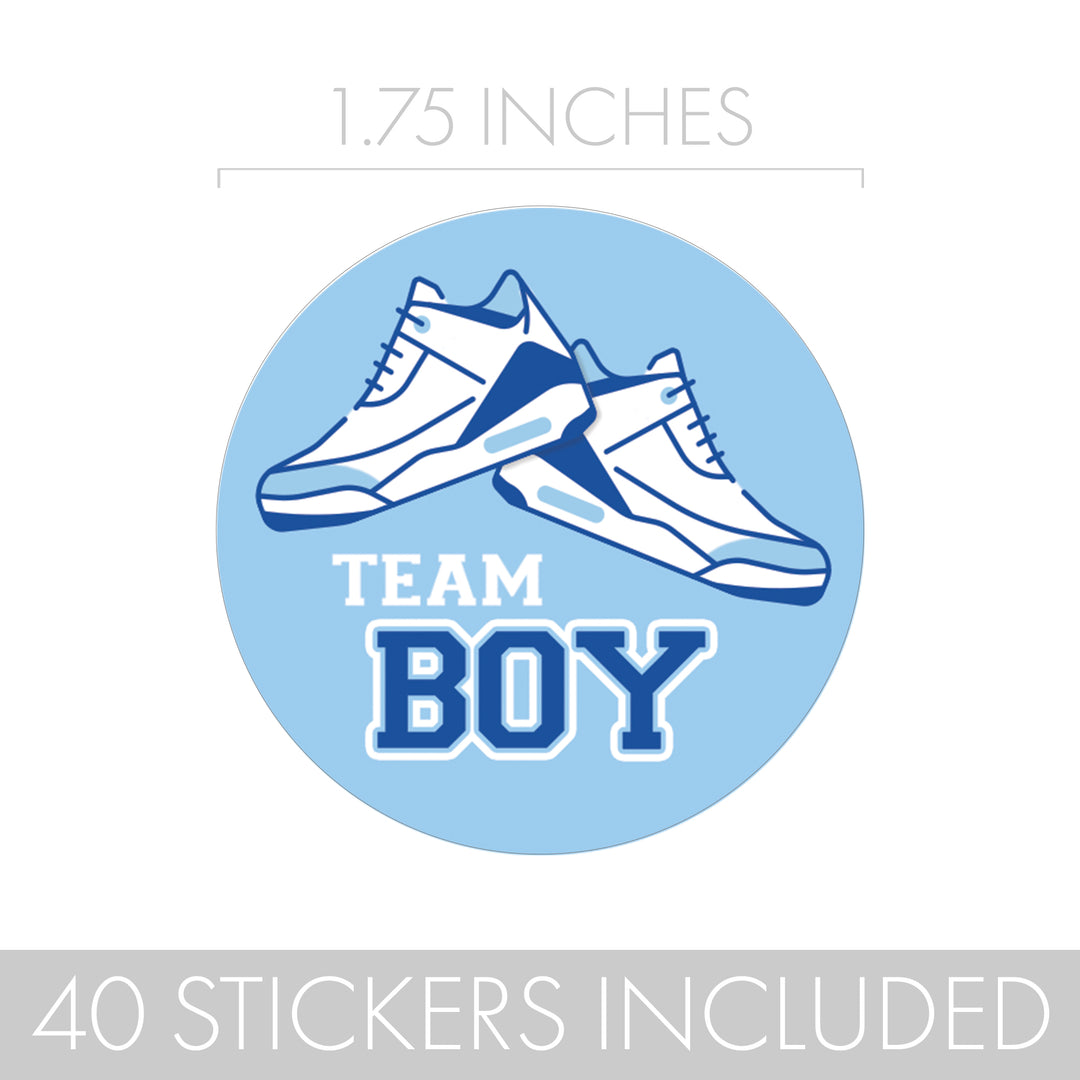 Sneakers: Gender Reveal Party - Team Boy or Team Girl - 40 Stickers