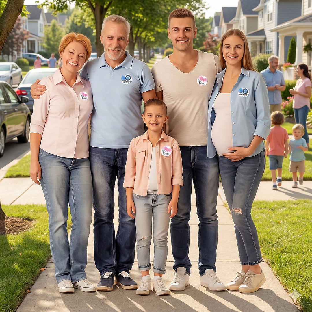 Burnouts or Bows: Gender Reveal Party - Team Bows or Team Burnouts - 40 Stickers