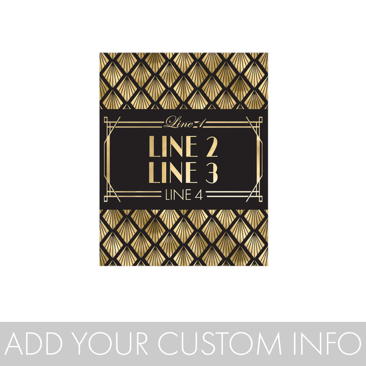 Personalized Prom: Roaring 20s - Lip Balm Labels - 36 or 100 Stickers