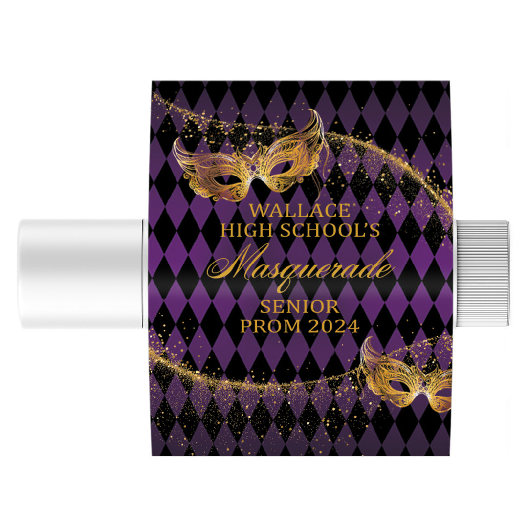 Personalized Prom: Masquerade -   Lip Balm Labels - 36 or 100 Stickers