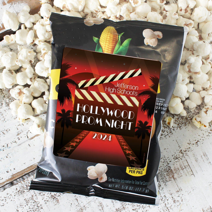 Personalized Prom: Hollywood Glam -  Chip Bag and Snack Bag Stickers - 32 or 100 Stickers