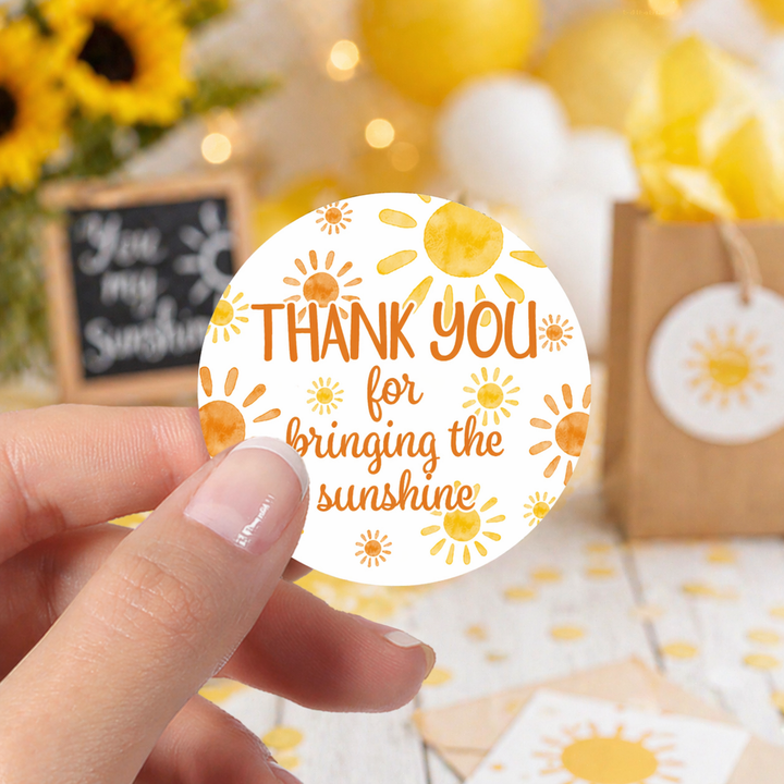 1st Trip Around the Sun - 1st Birthday: Circle Label Stickers, Thank You - 40 Stickers