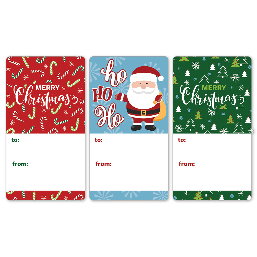 Christmas Gift Tag Stickers: Candy Canes, Santa and Christmas Trees