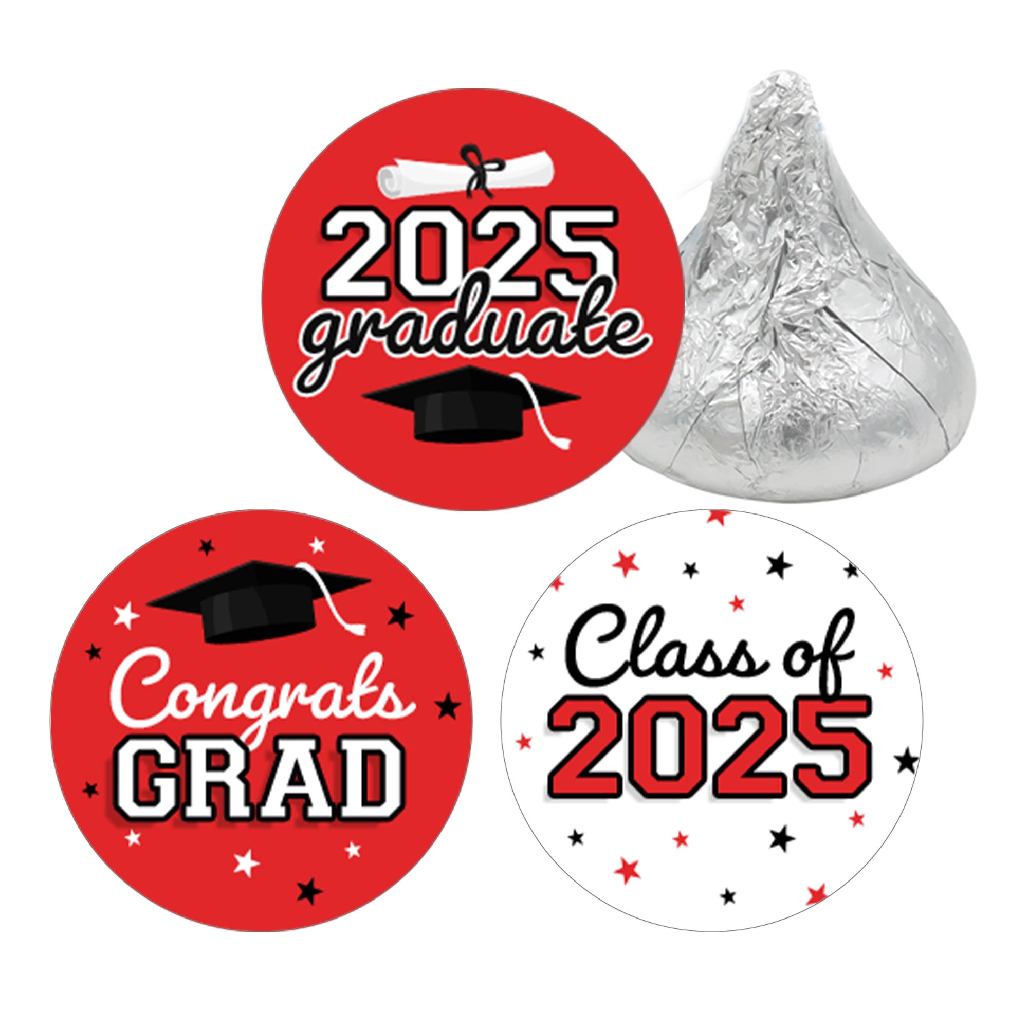 Graduation Solid Favor Stickers