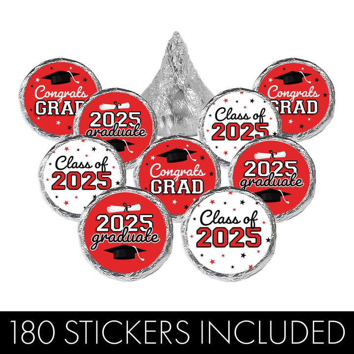 Graduation Party Decorations, Graduation Class of 2025,  Graduation Decoration, Graduation 2025, Red Graduation 2025, Red candy Graduation 2025 