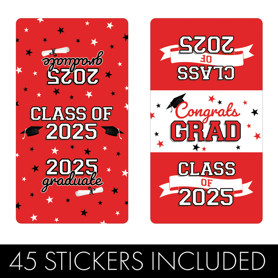 Graduation Party Decorations, Graduation Class of 2025,  Graduation Decoration, Graduation 2025, Red Graduation 2025, Red candy Graduation 2025 