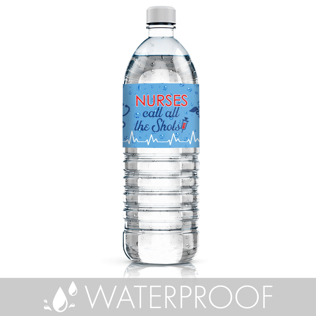 Graduation Class of 2025: Nursing School Graduation Party Favors - Water Bottle Labels  - 24 Waterproof Stickers