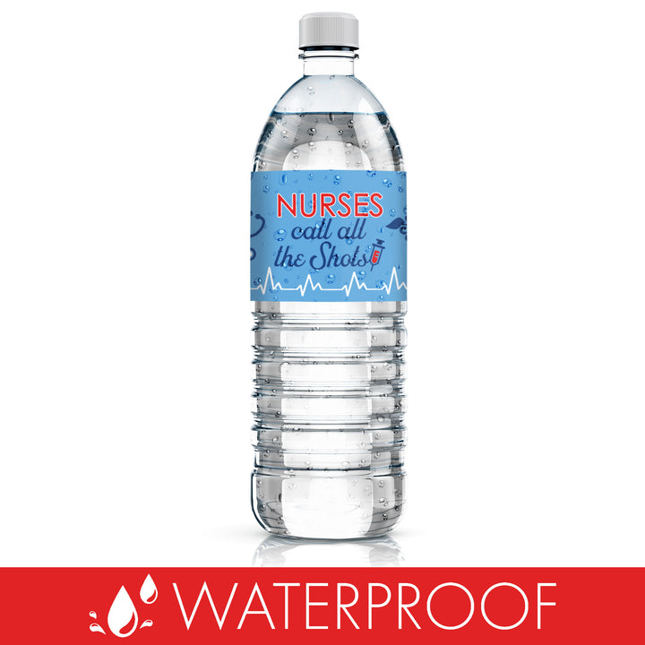 Graduation Class of 2025: Nursing School Graduation Party Favors - Water Bottle Labels  - 24 Waterproof Stickers