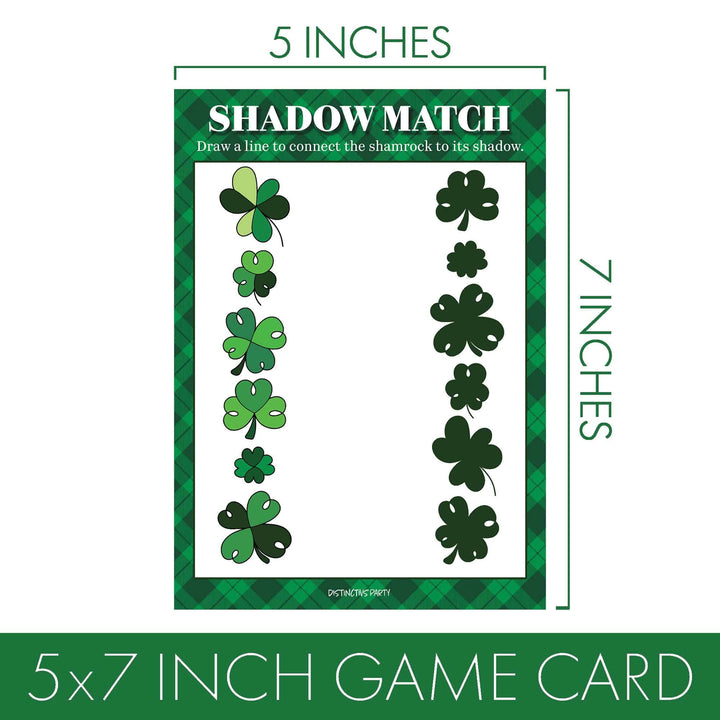 St. Patrick's Day Games: Picture Hunt, Matching, Maze, Connect the Dots - Preschool - 4 Game Bundle for 25 Kids