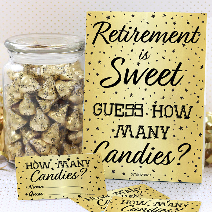 Retirement Party Game: "Retirement is Sweet" – Guess How Many Candies Game