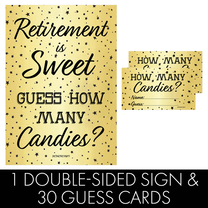 Retirement Party Game: "Retirement is Sweet" – Guess How Many Candies Game