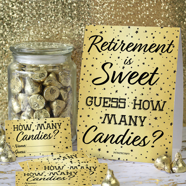 Retirement Party Game: "Retirement is Sweet" – Guess How Many Candies Game