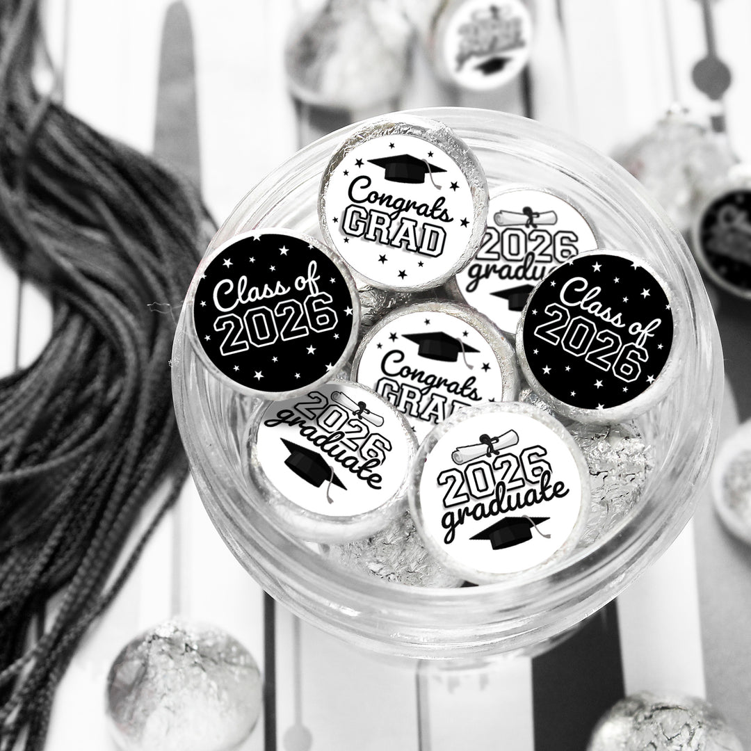 Class of 2026 Graduation Favor Stickers | Candy Labels (216 Count)