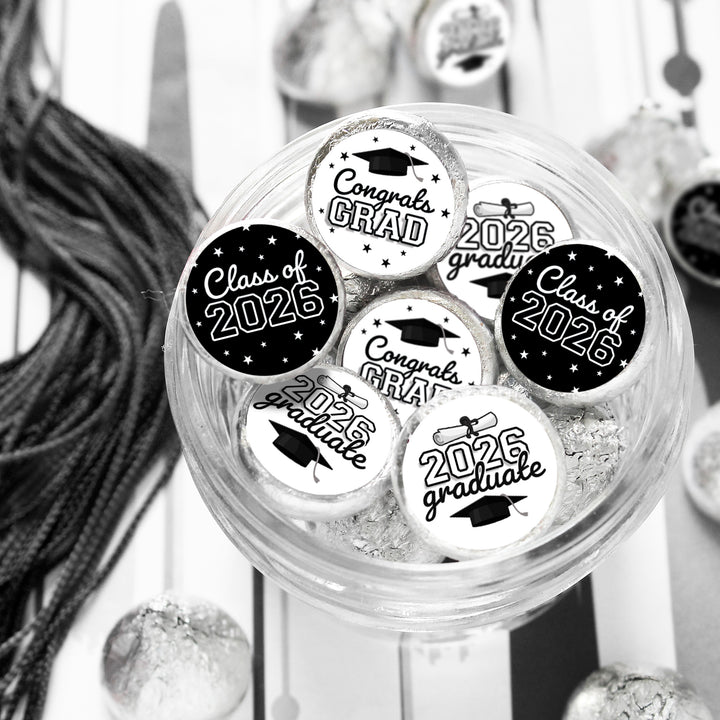 Class of 2026 Graduation Favor Stickers | Candy Labels (216 Count)