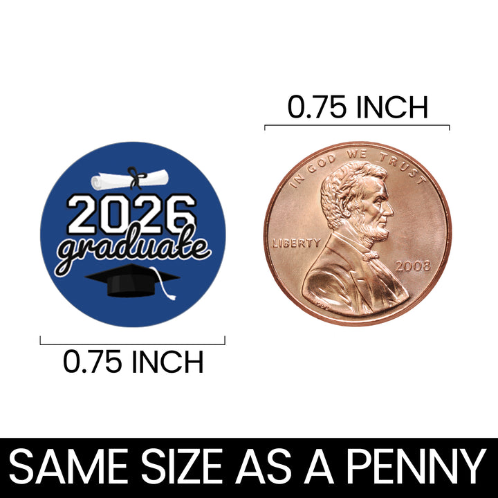 Class of 2026 Graduation Favor Stickers | Candy Labels (216 Count)