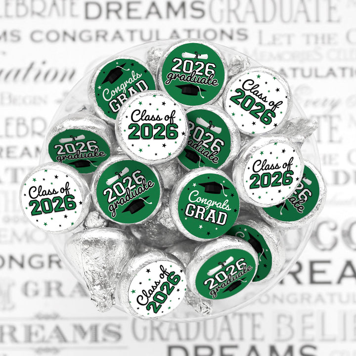 Class of 2026 Graduation Favor Stickers | Candy Labels (216 Count)