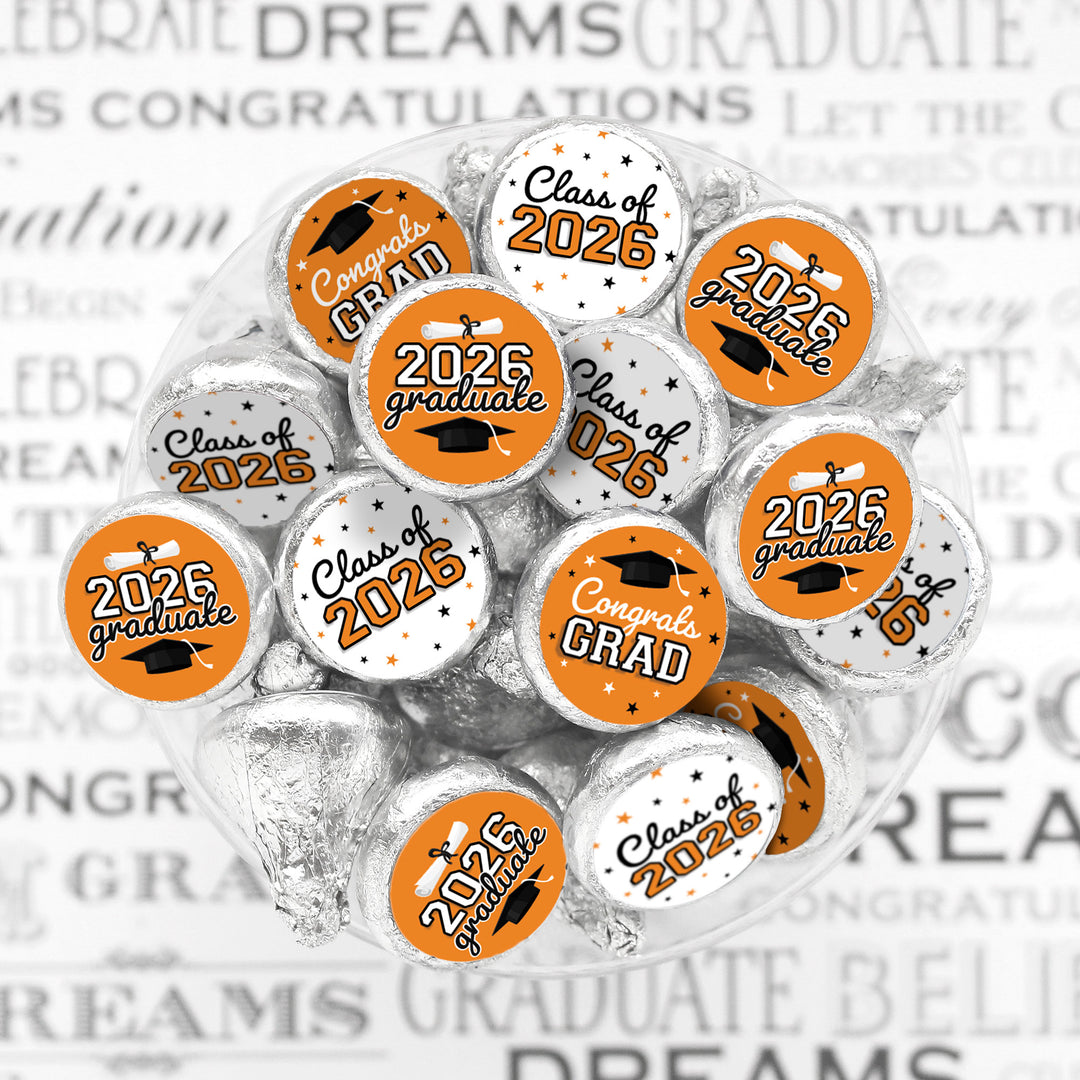 Class of 2026 Graduation Favor Stickers | Candy Labels (216 Count)