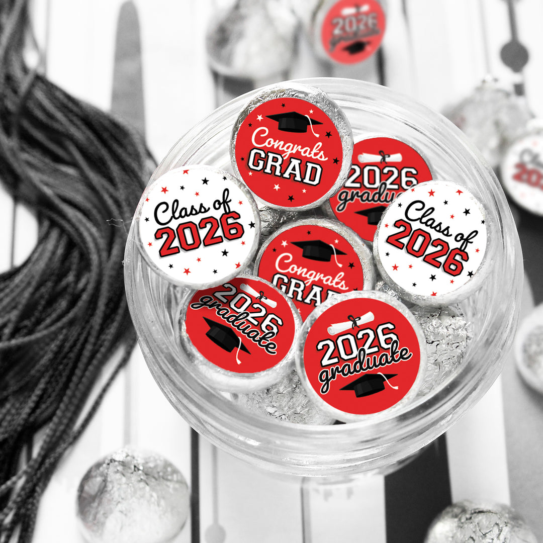 Class of 2026 Graduation Favor Stickers | Candy Labels (216 Count)