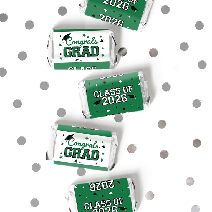 Graduation Candy Wrapper Stickers Class of 2026 – Mini Chocolate Bar Party Favors (42 Count)