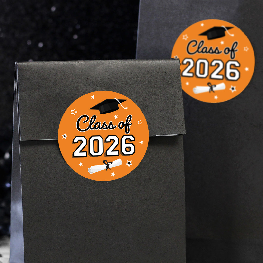 Class of 2026 Graduation Party Favor Stickers – 1.75” Round Labels (40 Count)