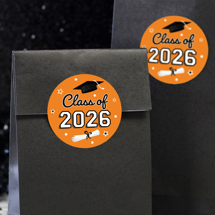 Class of 2026 Graduation Party Favor Stickers – 1.75” Round Labels (40 Count)