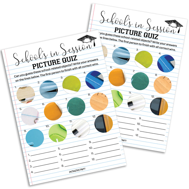 Graduation Party Game: Picture Zoom-In Quiz - 25 Count