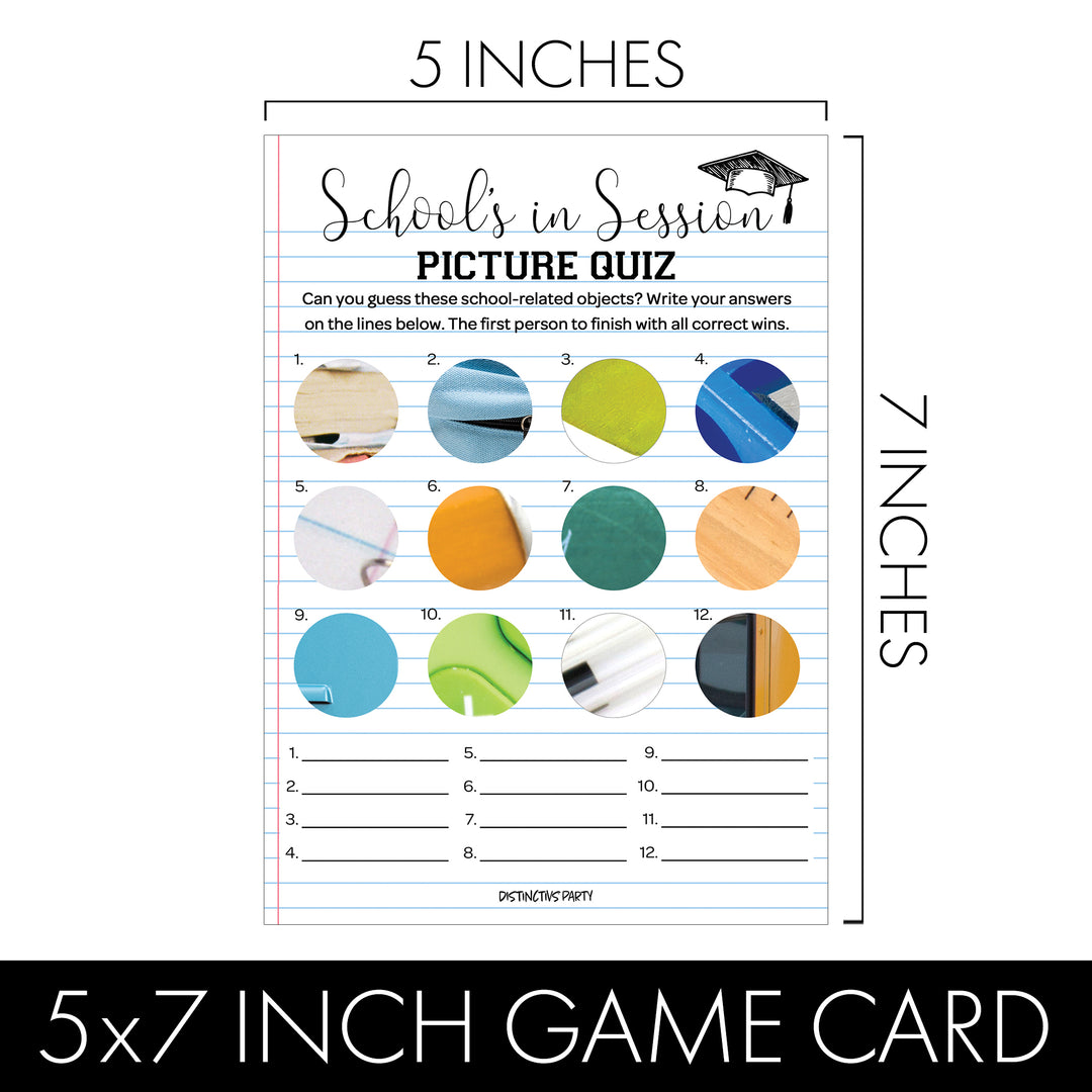 Graduation Party Game: Picture Zoom-In Quiz - 25 Count