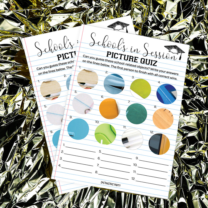 Graduation Party Game: Picture Zoom-In Quiz - 25 Count