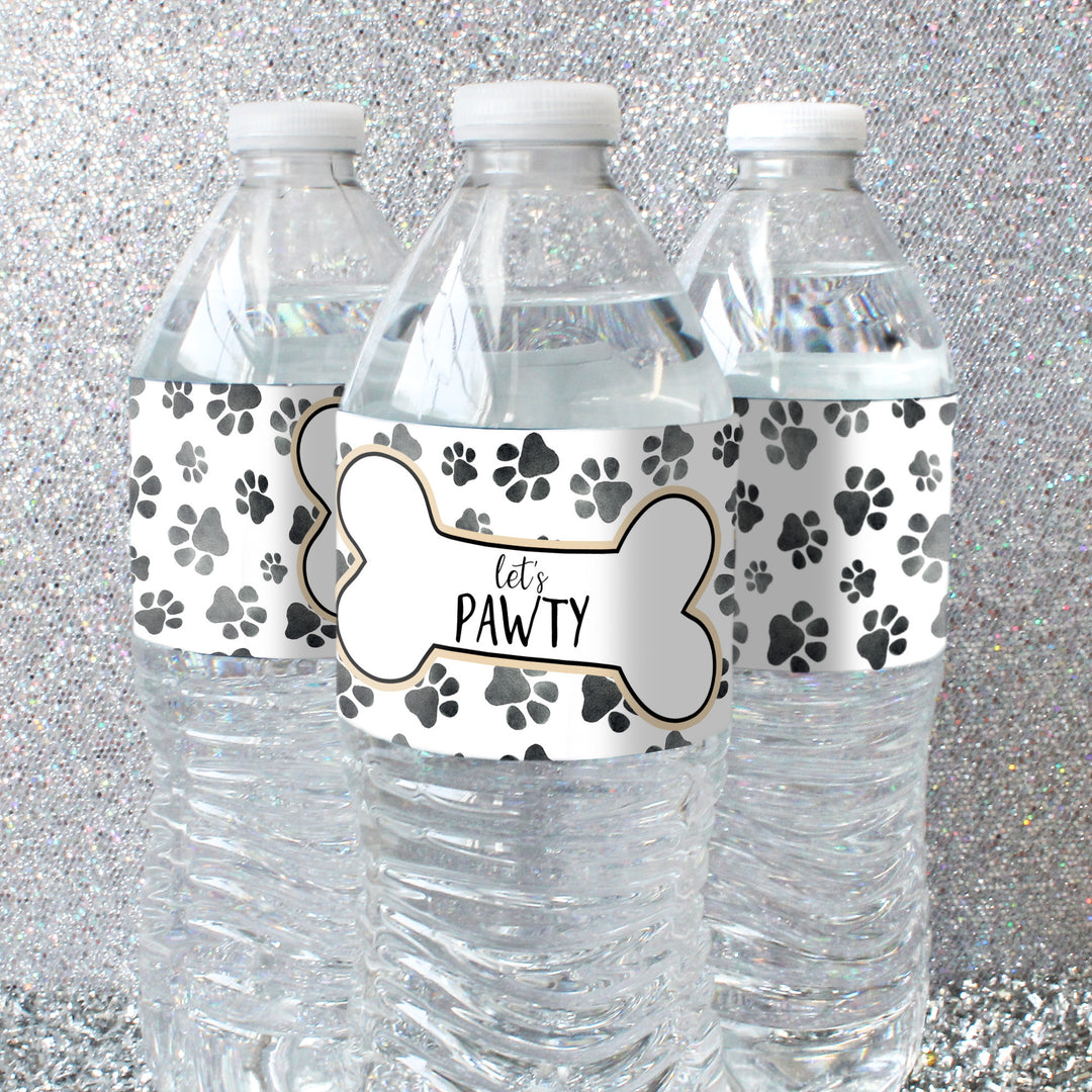 Puppy Dog: Kid's Birthday - Water Bottle Labels - 24 Stickers