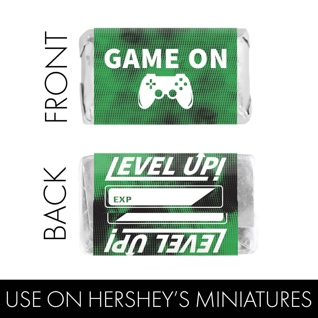 Videojugador - Cumpleaños infantil - Hershey's Miniatures Candy Bar Wrappers Stickers - 45 pegatinas