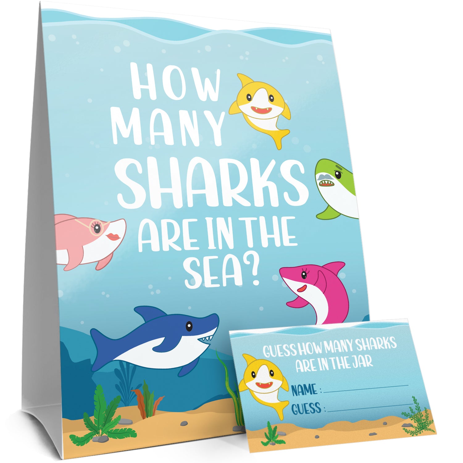 How Many Candy Sharks Party Game: Kid's Birthday - Distinctivs Party